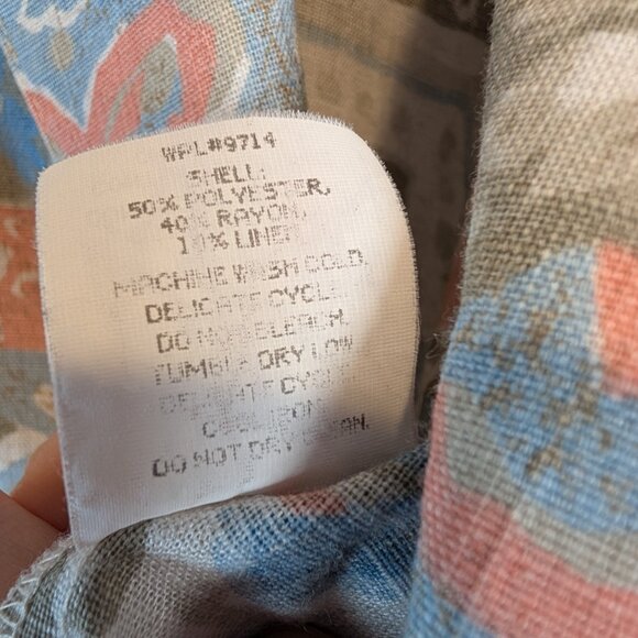 Block Island Petites Womens 8P Vintage 90s Blazer Jacket Padded Shoulder Linen B - Picture 8 of 9